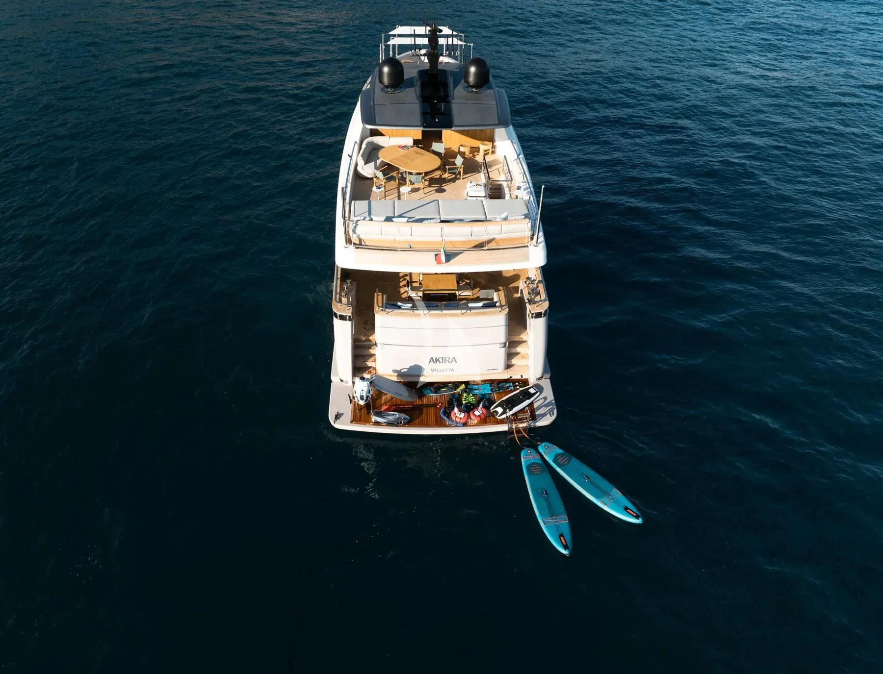 a boat in the water aboard AKIRA Yacht for Sale