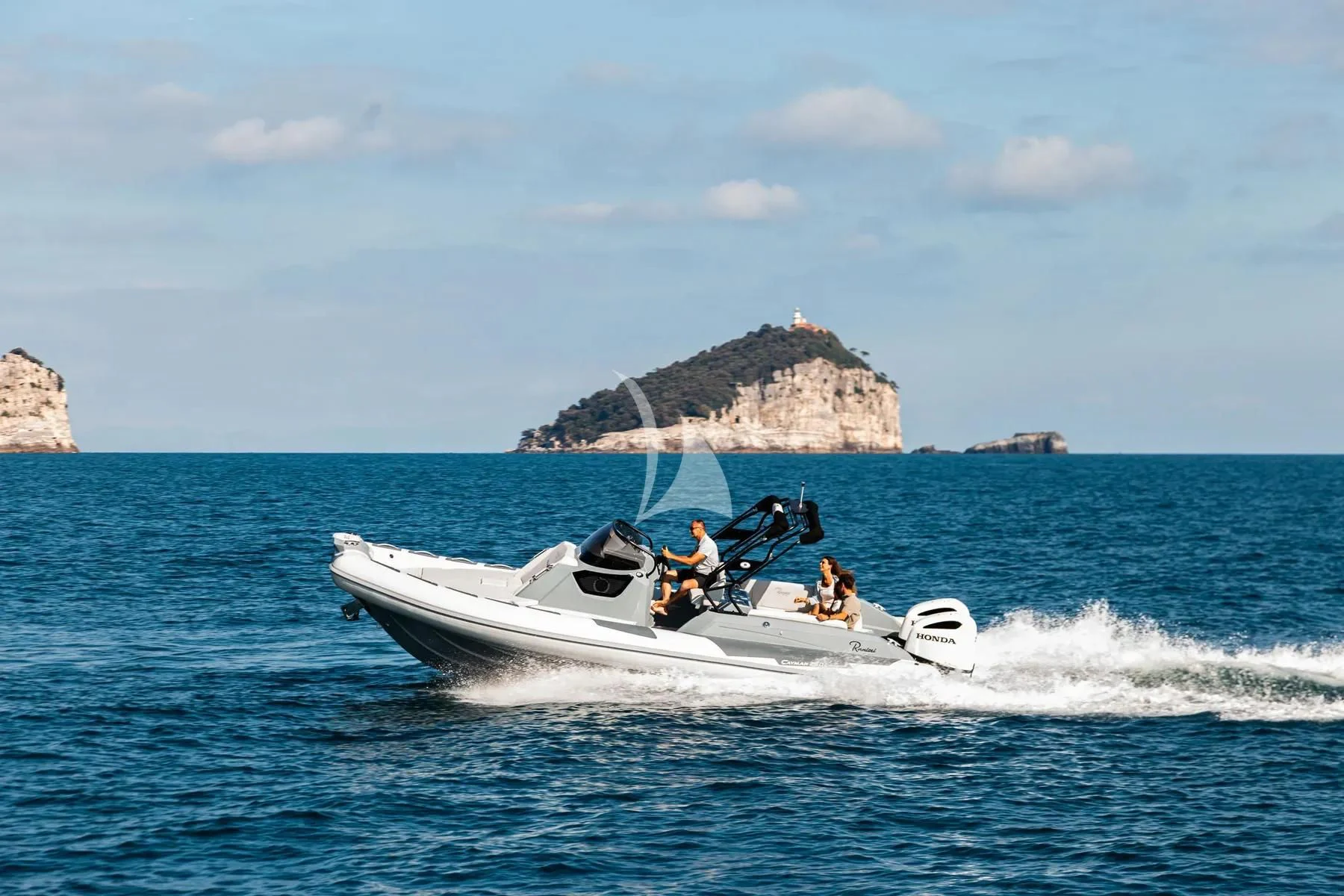 a boat on the water aboard AKIRA Yacht for Sale
