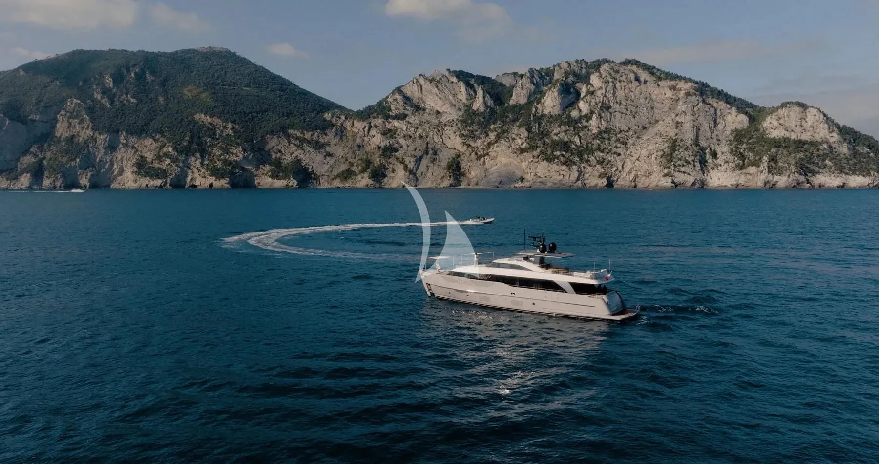 a boat on the water aboard AKIRA Yacht for Sale