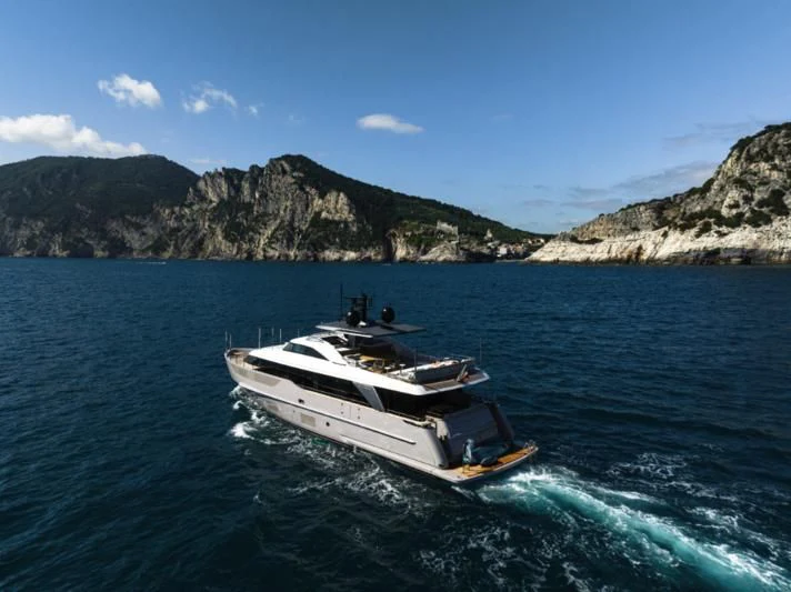 a boat on the water aboard AKIRA Yacht for Sale