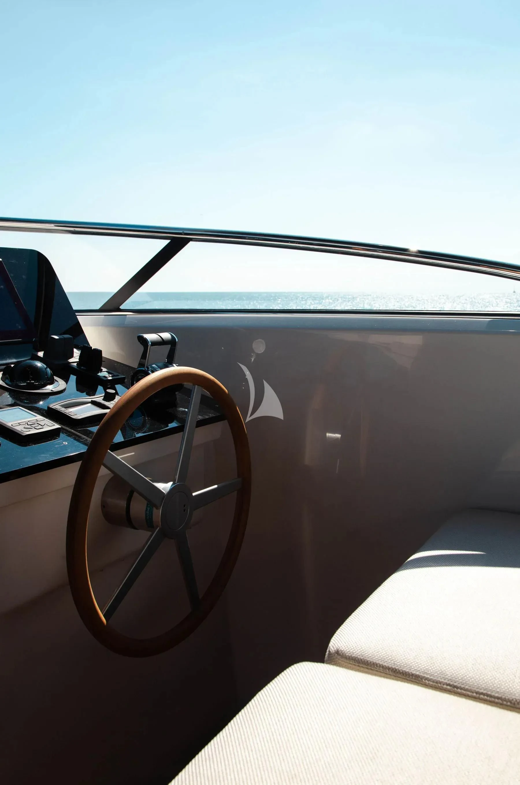 the interior of a car aboard AKIRA Yacht for Sale