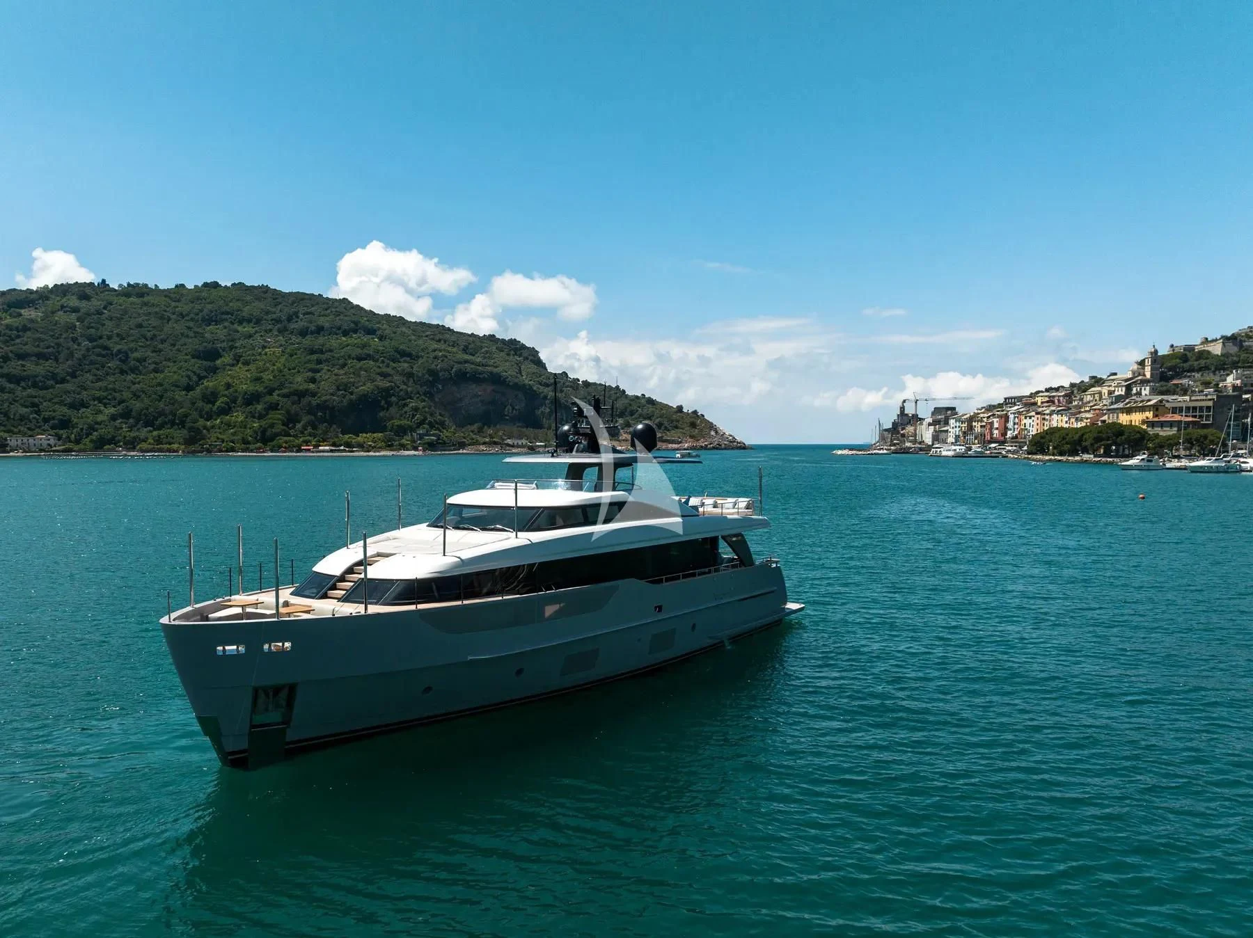 a boat in the water aboard AKIRA Yacht for Sale