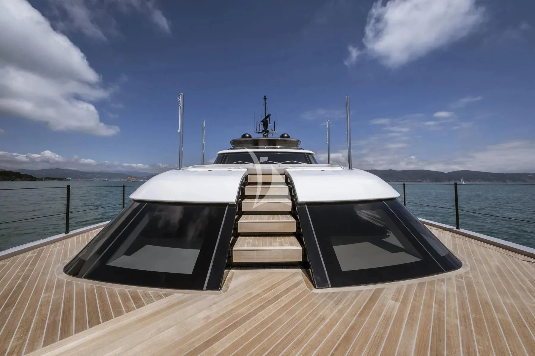 a boat on a deck aboard AKIRA Yacht for Sale