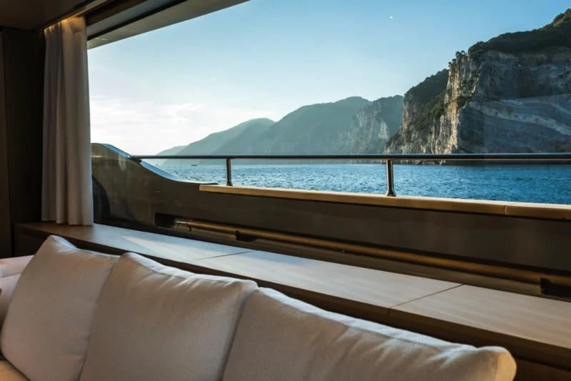 a boat on the water aboard AKIRA Yacht for Sale