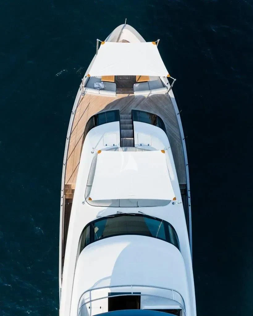 a boat on the water aboard AKIRA Yacht for Sale