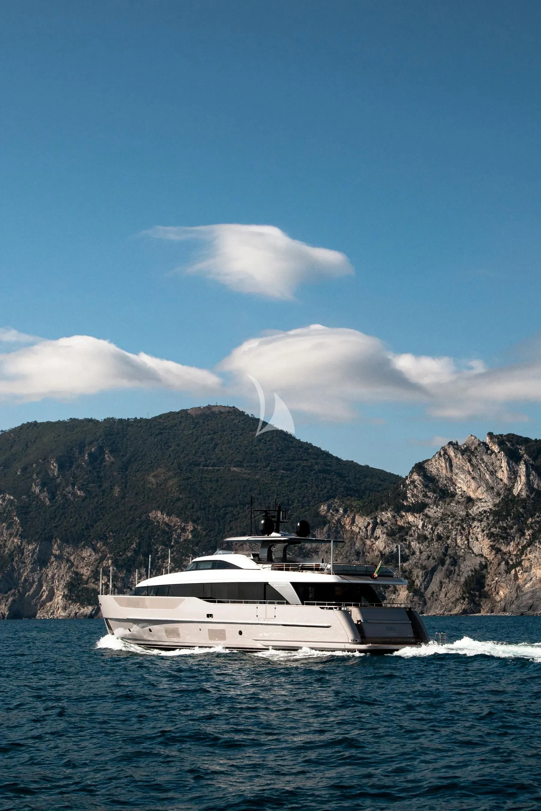 a boat on the water aboard AKIRA Yacht for Sale