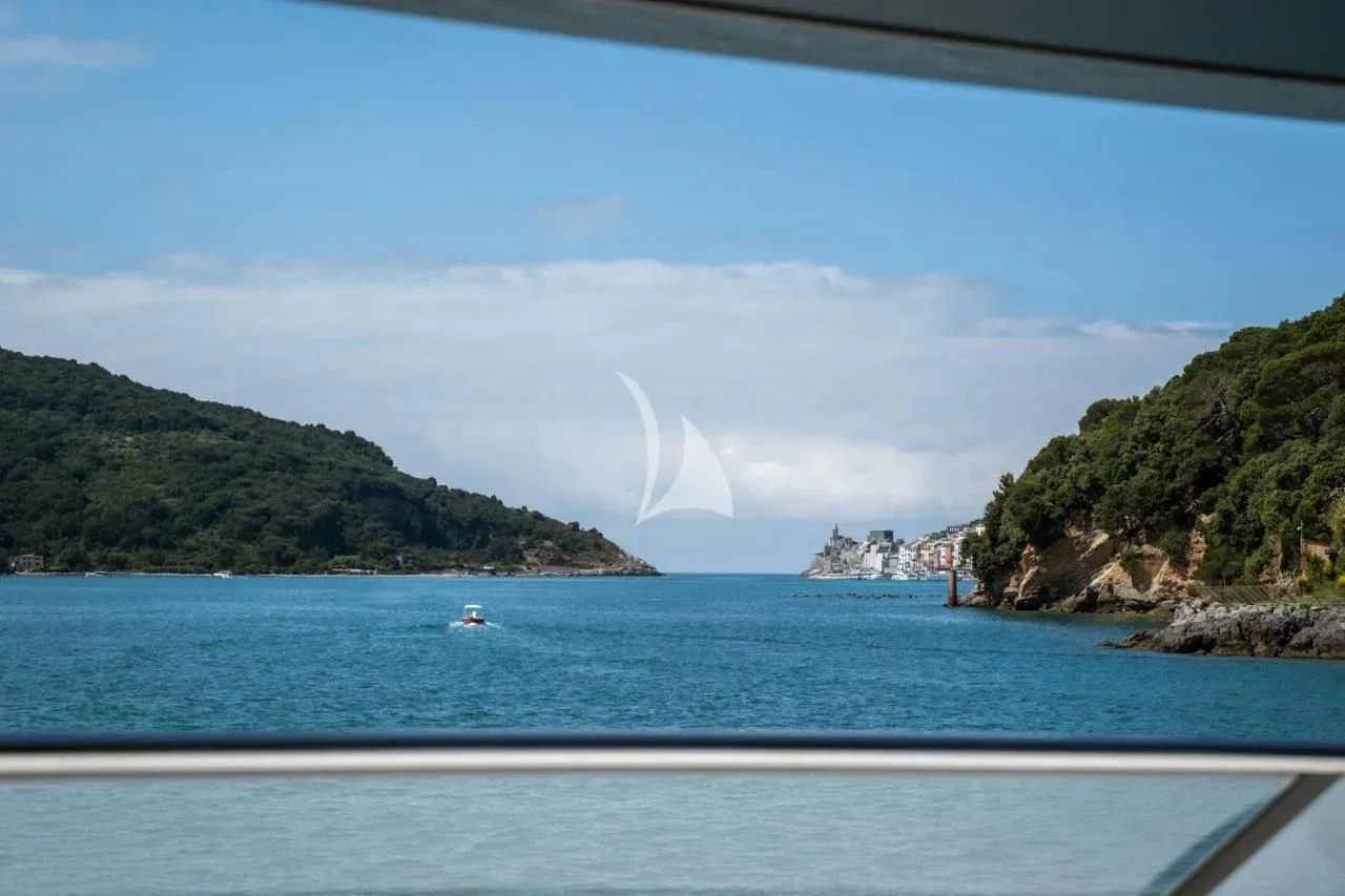 a boat in the water aboard AKIRA Yacht for Sale