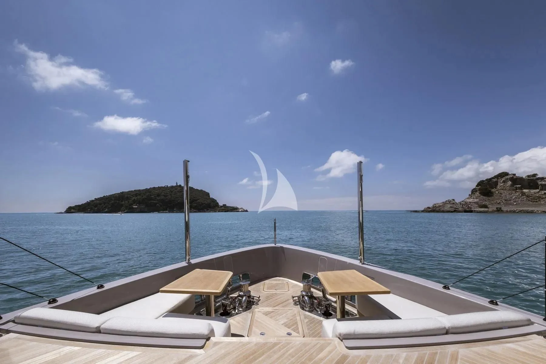 a boat on the water aboard AKIRA Yacht for Sale