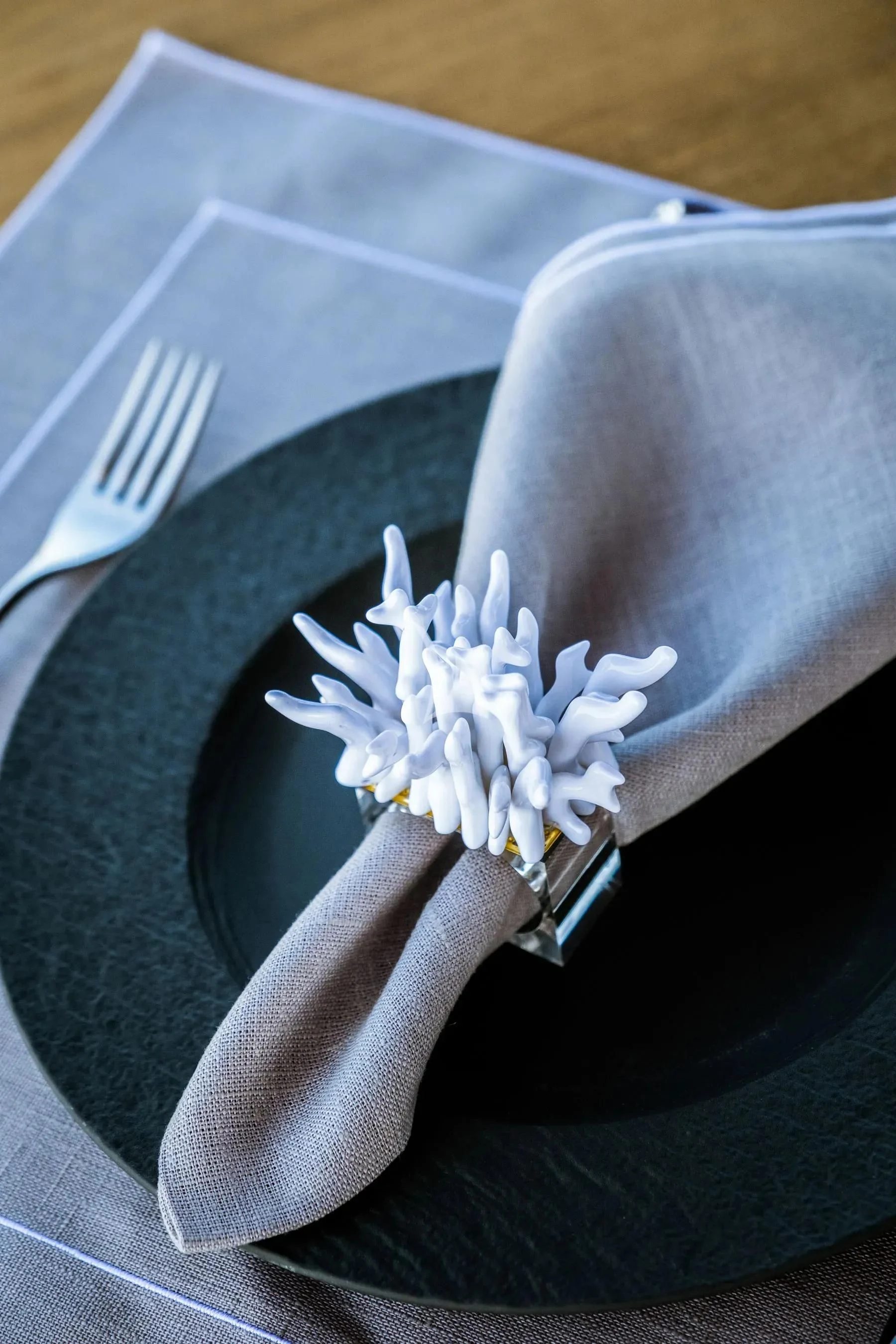 a white star on a napkin aboard AKIRA Yacht for Sale