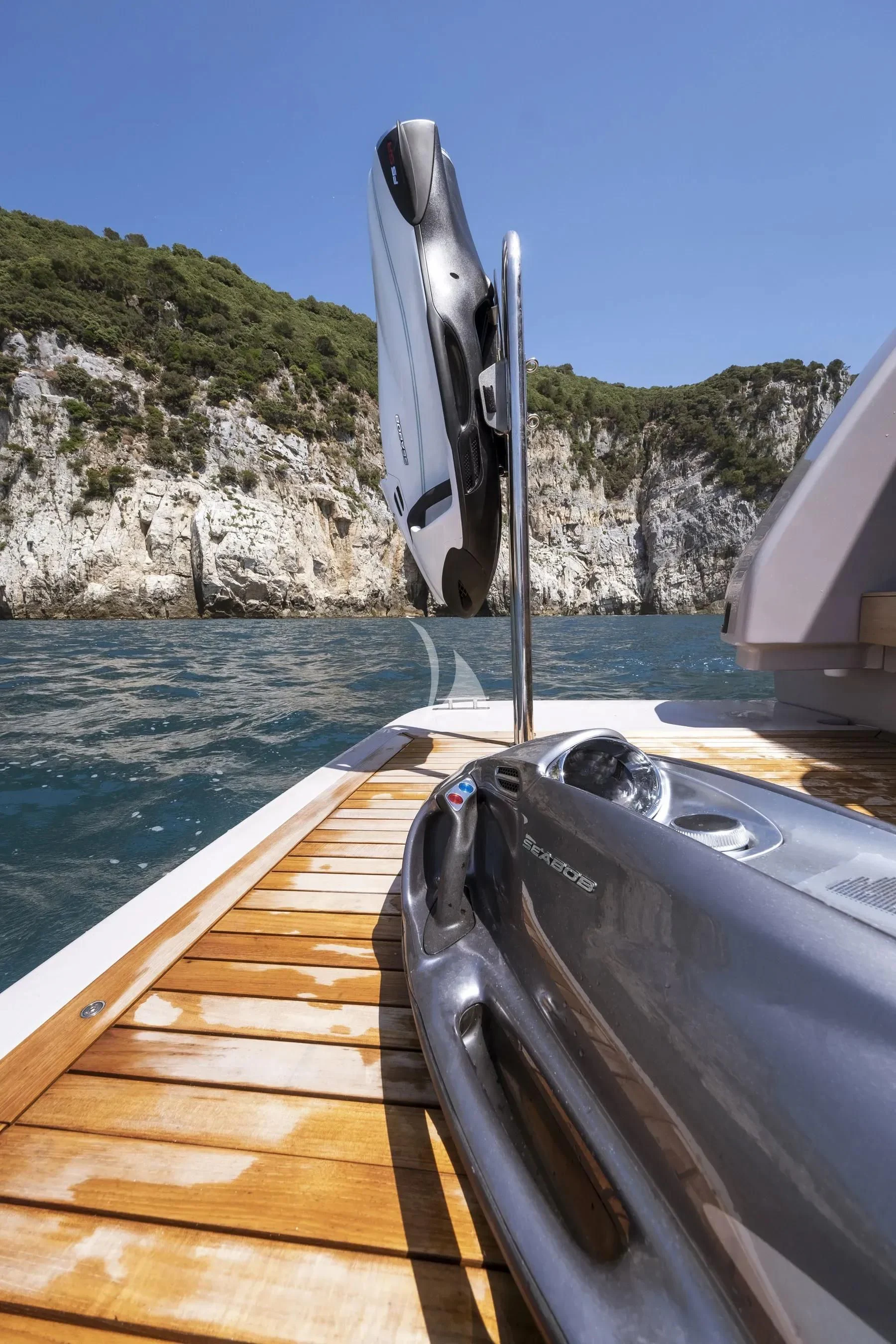 a boat on the water aboard AKIRA Yacht for Sale