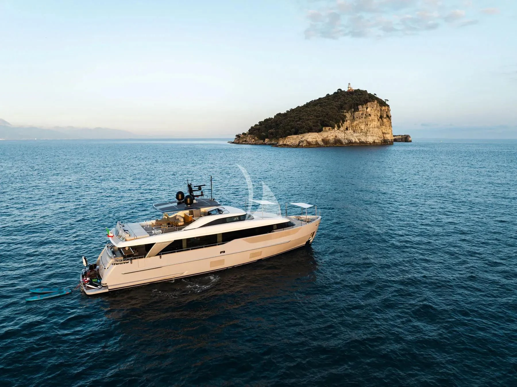 a boat in the water aboard AKIRA Yacht for Sale