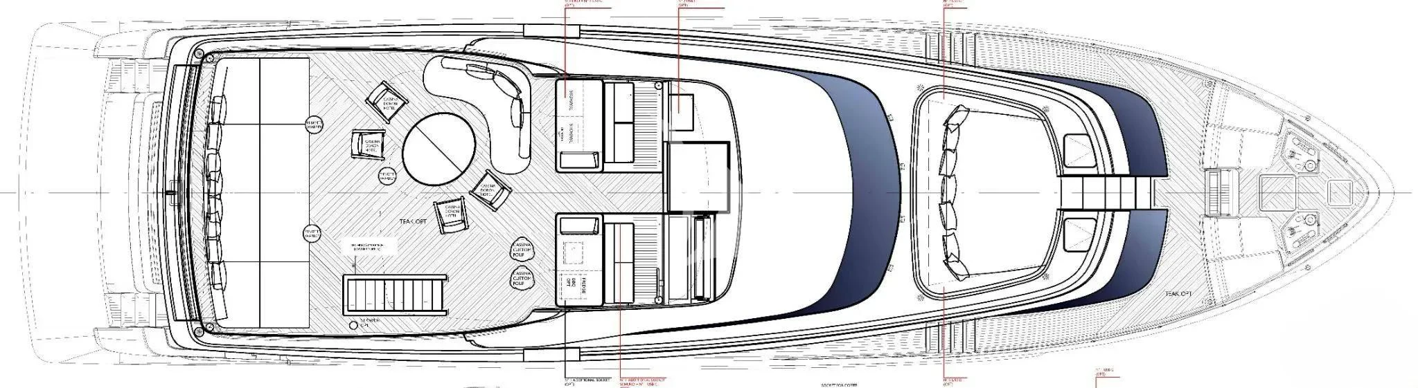 diagram, engineering drawing aboard AKIRA Yacht for Sale