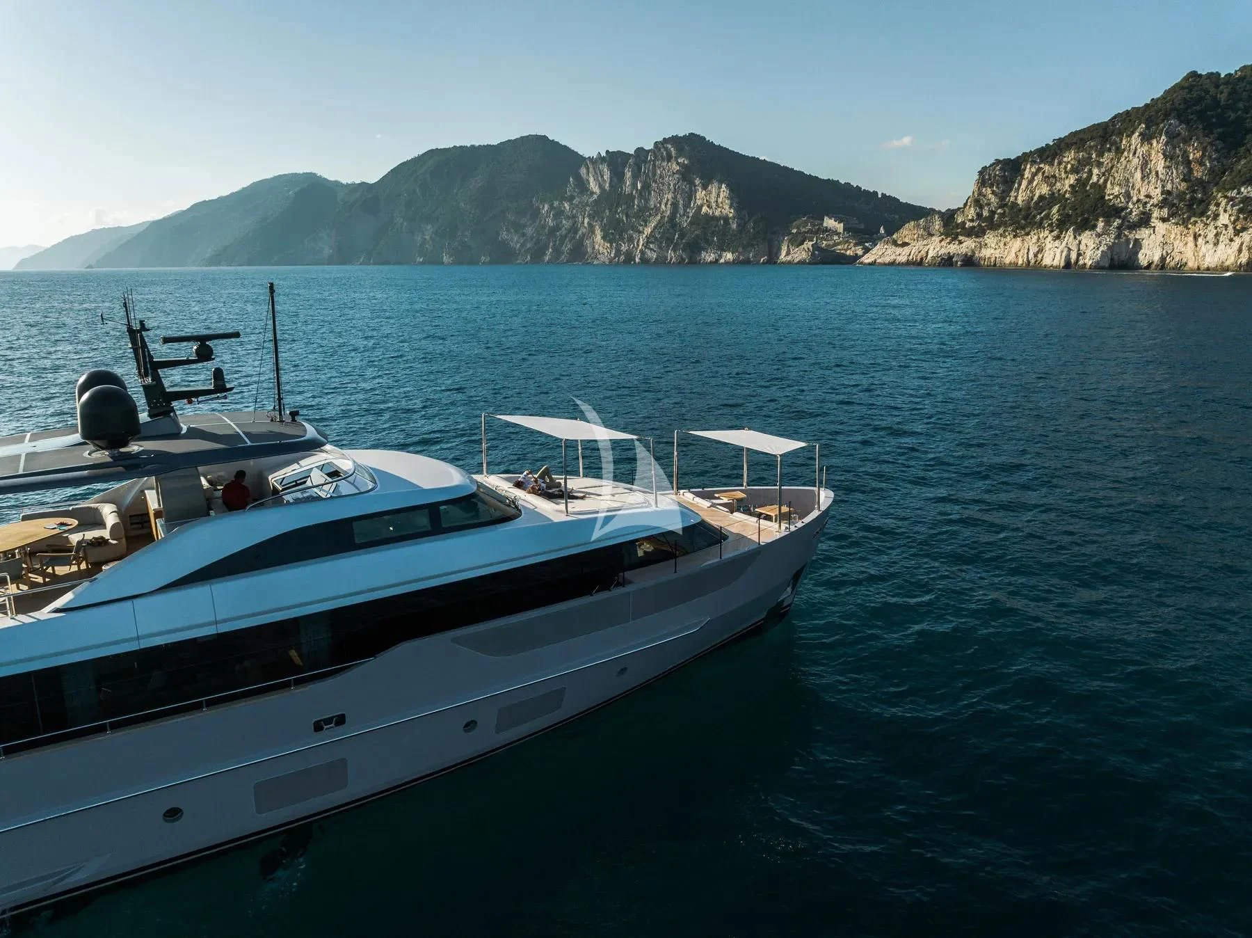 a boat in the water aboard AKIRA Yacht for Sale
