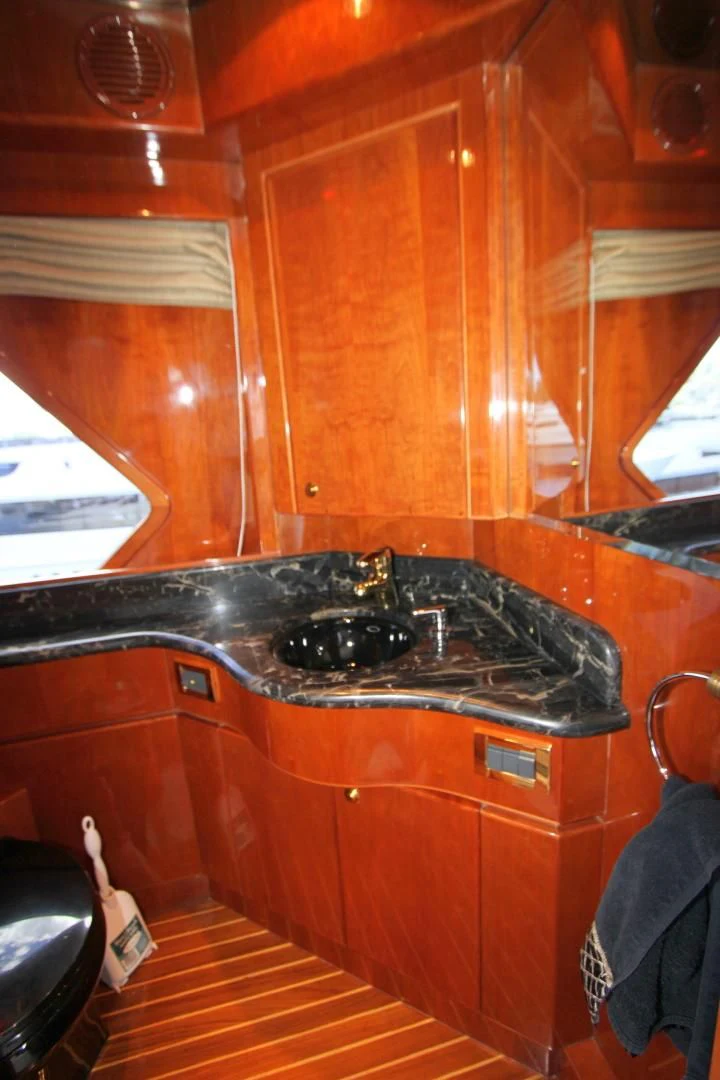 a kitchen with a sink aboard KISMET Yacht for Sale