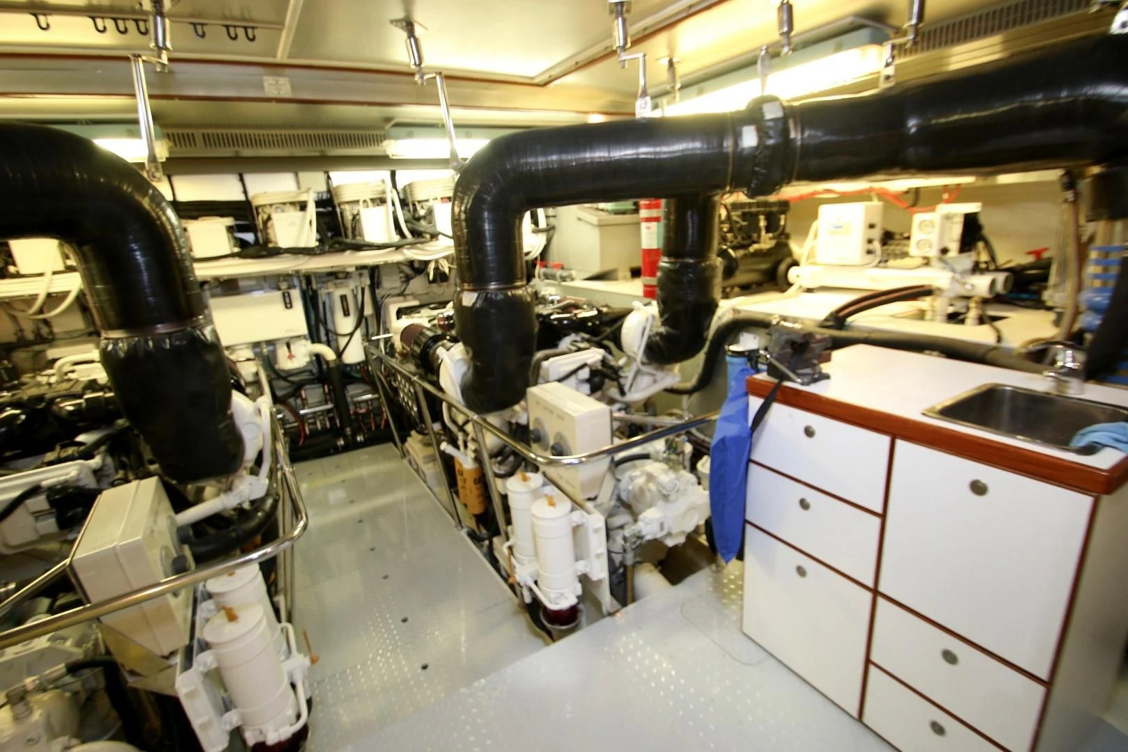 a room with machinery and equipment aboard KISMET Yacht for Sale