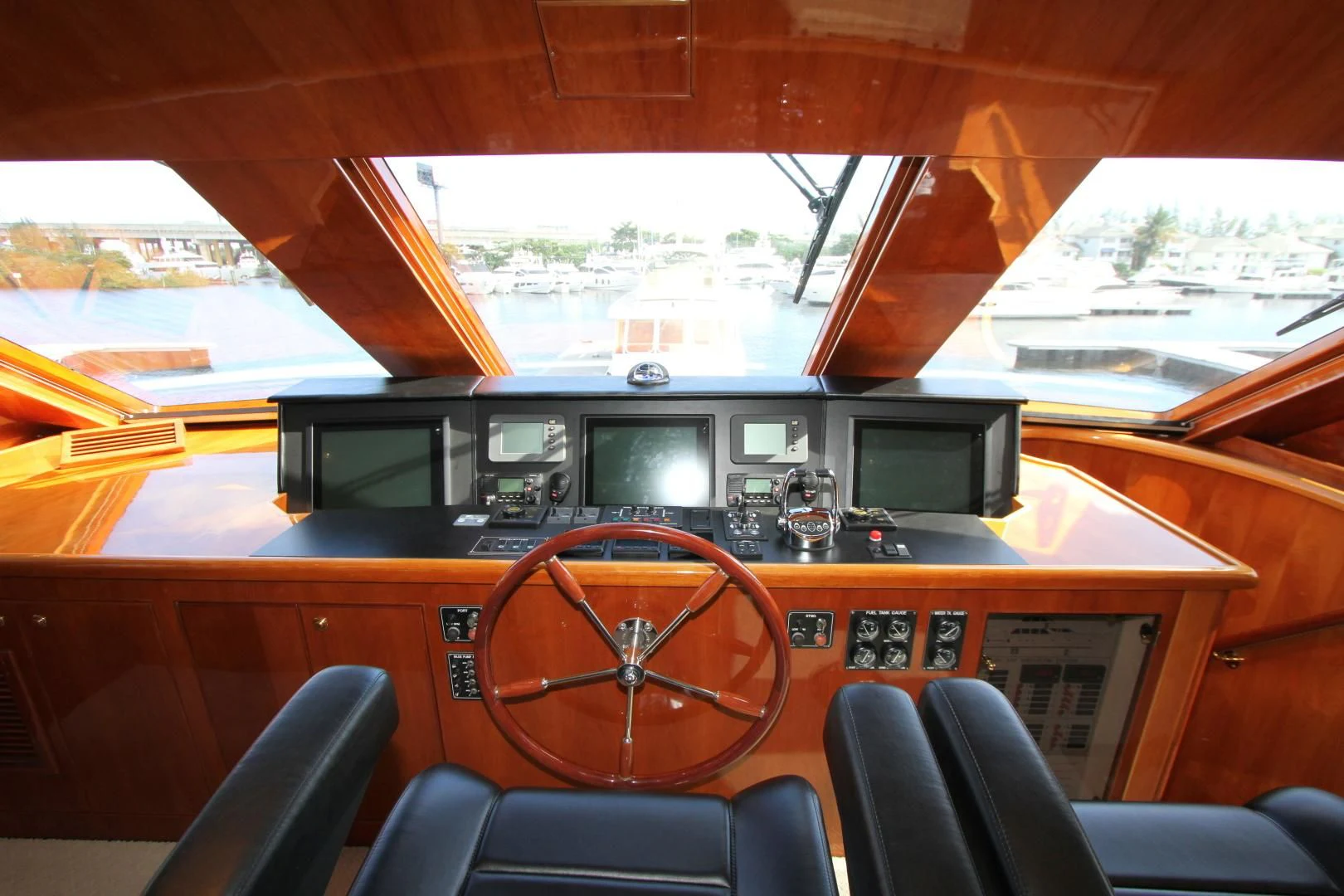 inside of a vehicle aboard KISMET Yacht for Sale