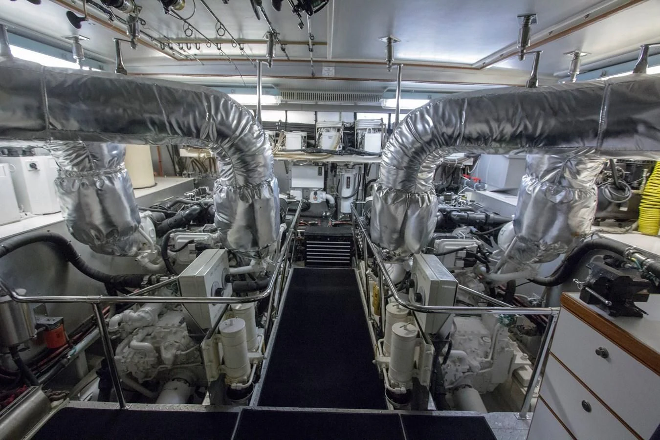 a room with machinery and equipment aboard KISMET Yacht for Sale