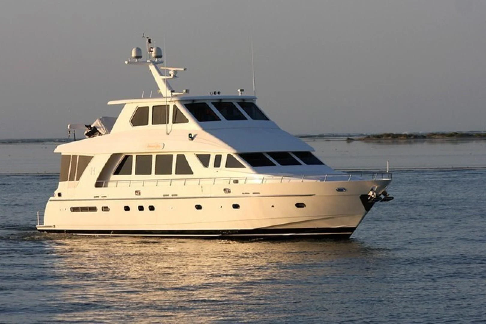 a white yacht in the water aboard KISMET Yacht for Sale