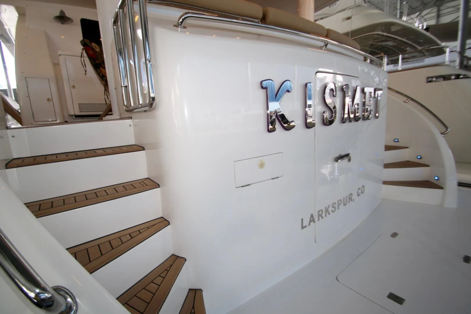 a white machine with a name on it aboard KISMET Yacht for Sale