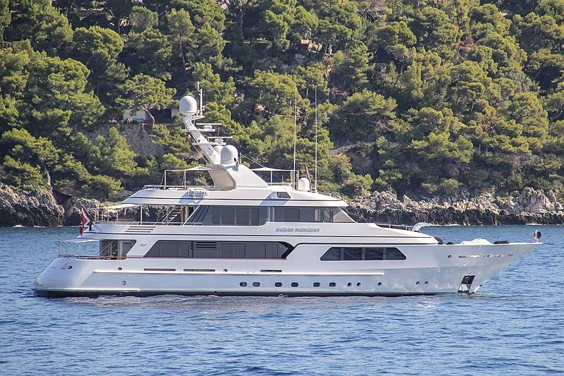 a boat on the water aboard OCEAN MERCURY Yacht for Sale