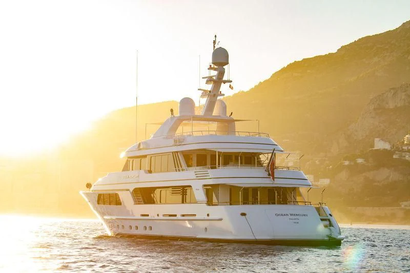 a boat on the water aboard OCEAN MERCURY Yacht for Sale