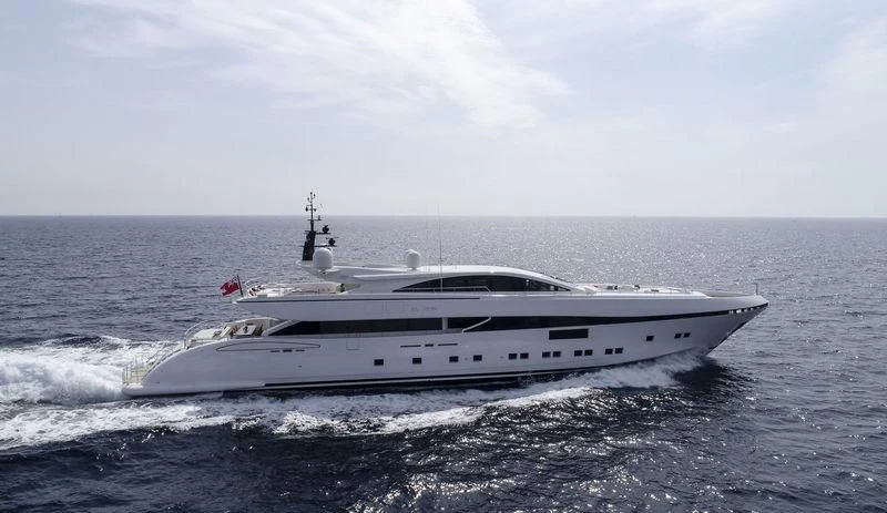 a white yacht in the water aboard ELSEA Yacht for Sale