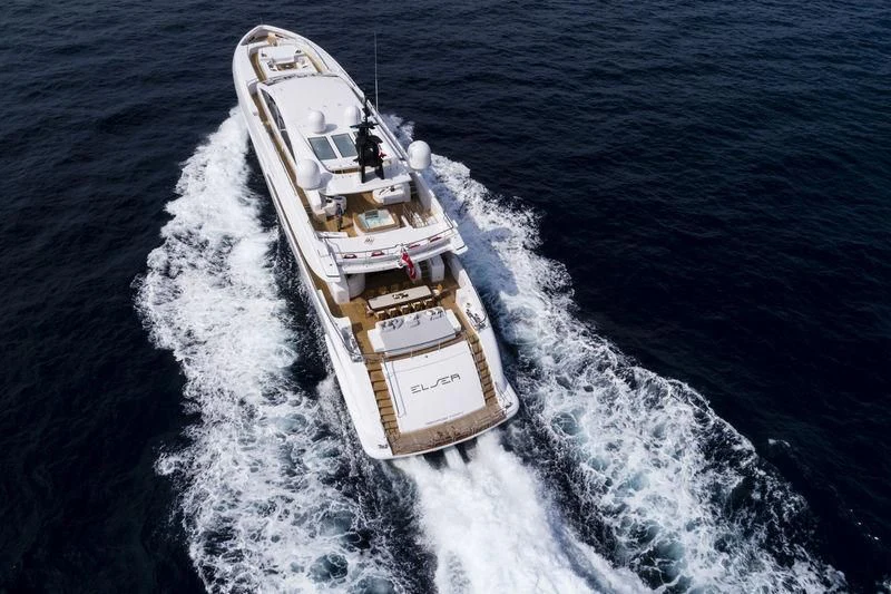 a ship in the water aboard ELSEA Yacht for Sale