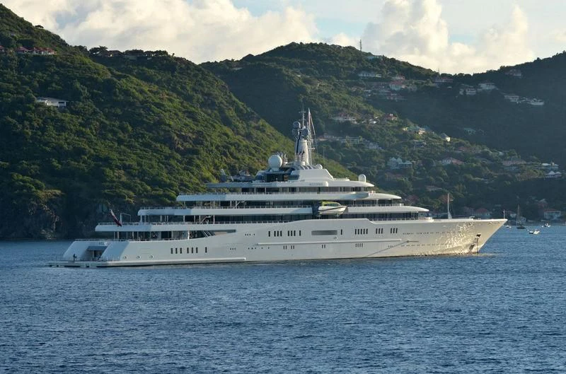 a cruise ship in the water aboard ECLIPSE Yacht for Sale