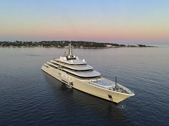 a boat in the water aboard ECLIPSE Yacht for Sale