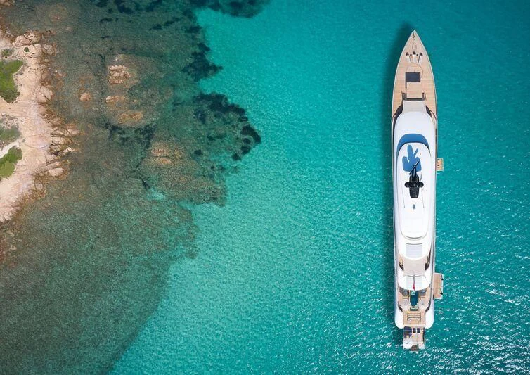 a boat in the water aboard ECLIPSE Yacht for Sale