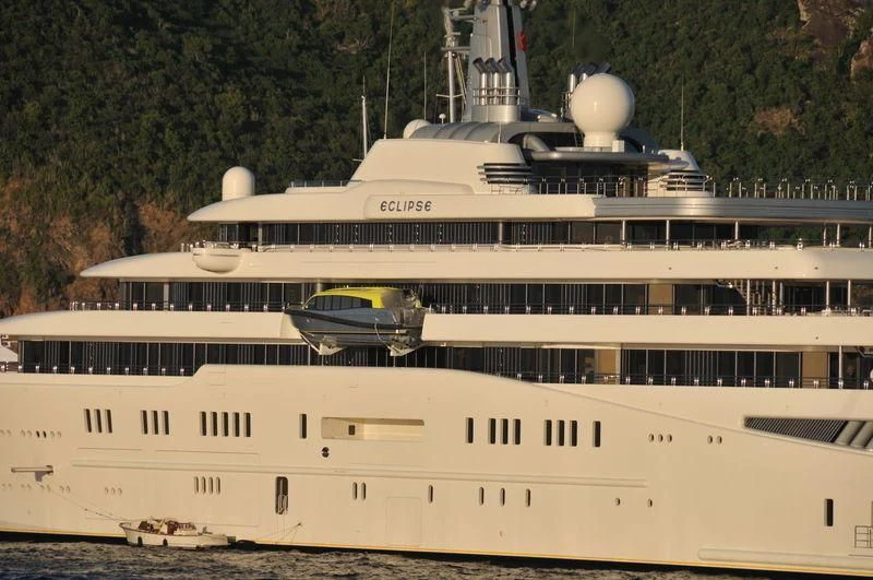 a large white cruise ship aboard ECLIPSE Yacht for Sale