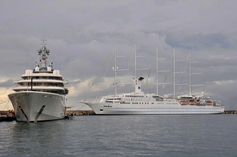 a group of boats in the water aboard ECLIPSE Yacht for Sale