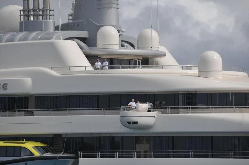 a large white yacht aboard ECLIPSE Yacht for Sale
