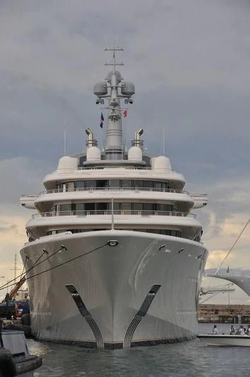a large cruise ship in the water aboard ECLIPSE Yacht for Sale