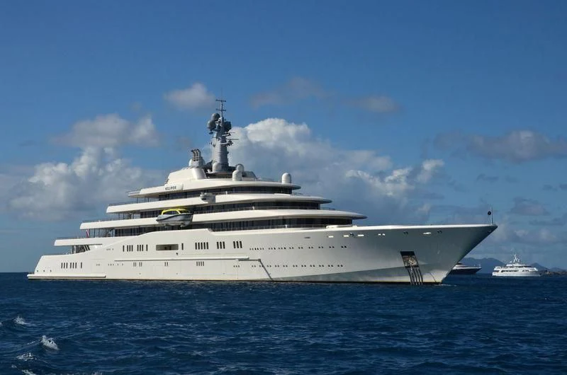 a large white ship in the water aboard ECLIPSE Yacht for Sale
