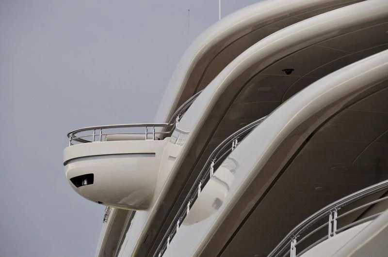 a white satellite dish aboard ECLIPSE Yacht for Sale