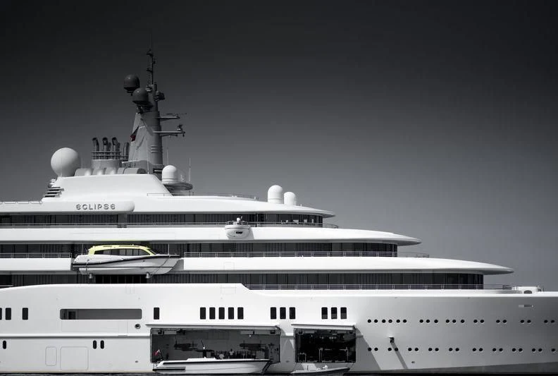 a cruise ship docked aboard ECLIPSE Yacht for Sale