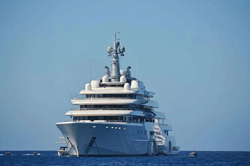 a large white ship aboard ECLIPSE Yacht for Sale