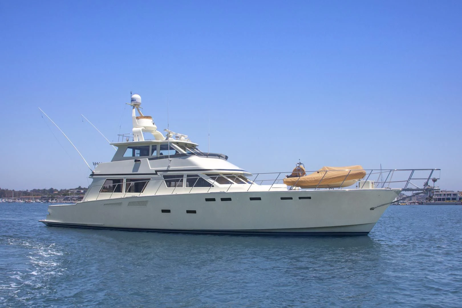 a large white yacht aboard EL AMO Yacht for Sale