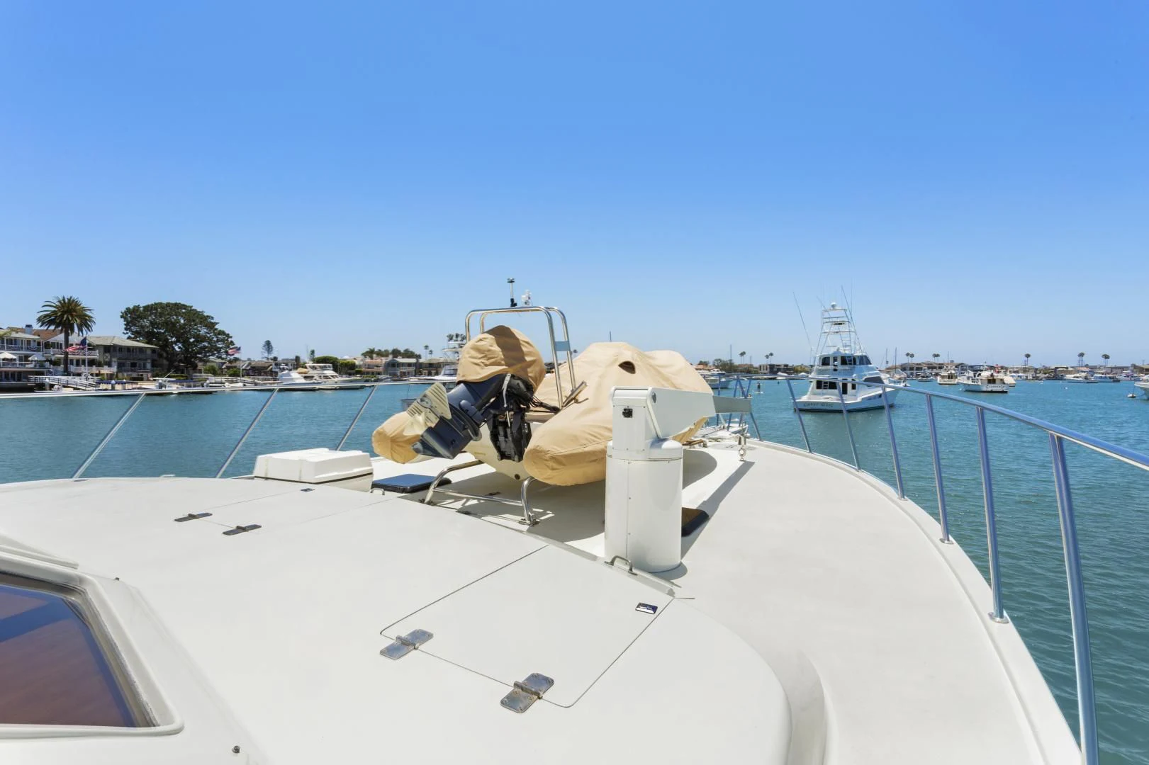 a boat with a machine on the front aboard EL AMO Yacht for Sale
