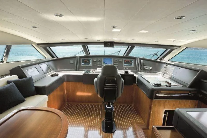 inside of a vehicle aboard BAMBINA Yacht for Sale