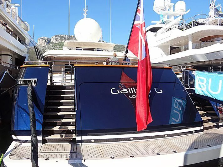 a boat with a sail on the deck aboard GALILEO Yacht for Sale
