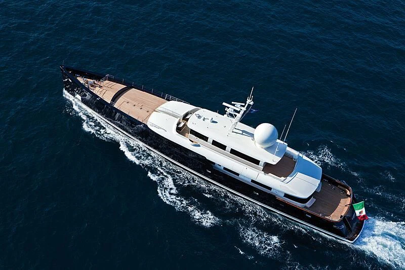 a ship in the water aboard GALILEO Yacht for Sale