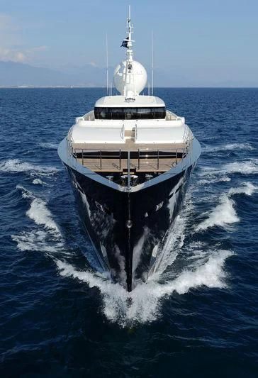 a large white boat aboard GALILEO Yacht for Sale