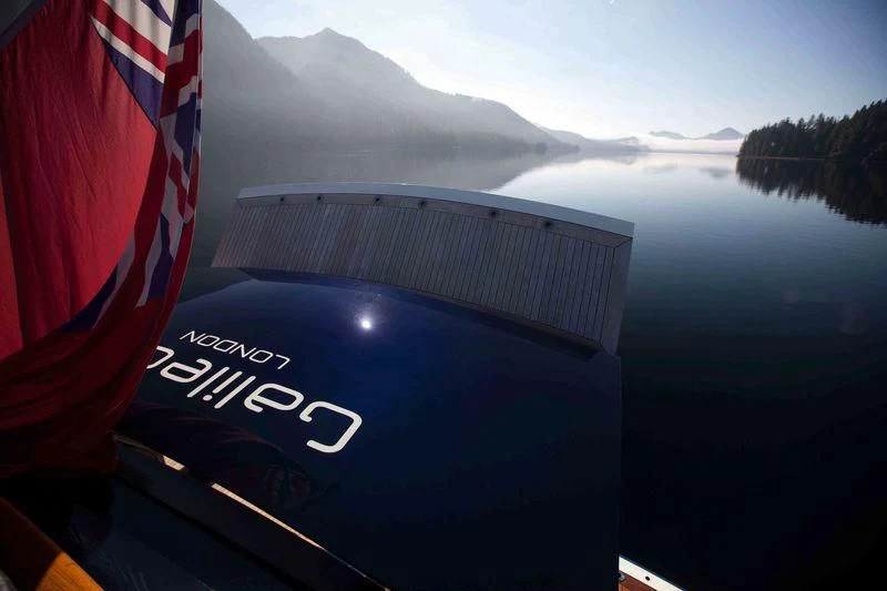 a flag on a boat aboard GALILEO Yacht for Sale