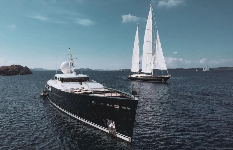 a boat and a boat in the water aboard GALILEO Yacht for Sale