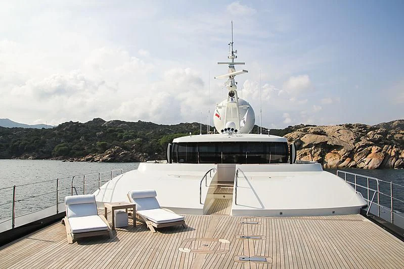 a boat on a dock aboard GALILEO Yacht for Sale