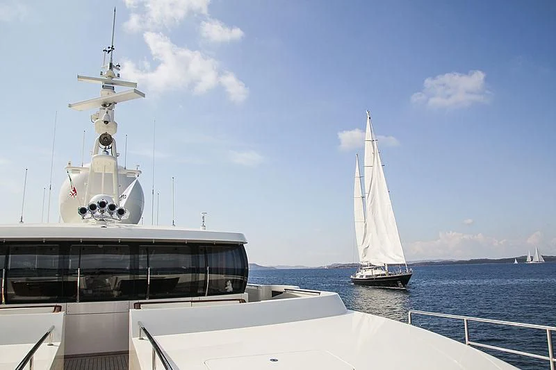 a boat on the water aboard GALILEO Yacht for Sale