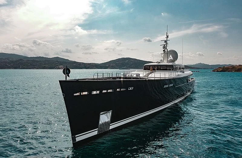 a boat in the water aboard GALILEO Yacht for Sale