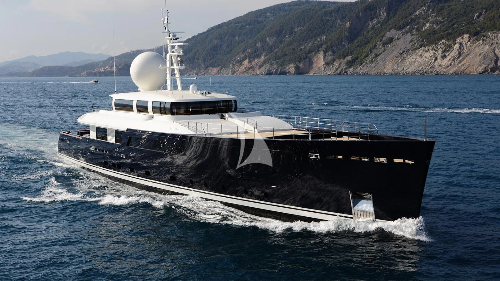 a boat in the water aboard GALILEO Yacht for Sale